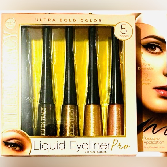 New 5 Ellen Tracy Liquid Eyeliner Pro Ultra Bold Color 0.18 FL OZ each Vegan - Picture 11 of 16